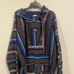 Multicolor Striped Baja Hoodie